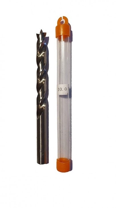 HSS-G Präzisions-Holzbohrer Spiralbohrer D= 10,0 mm mit Zentrierspitze