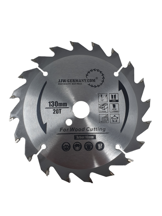 HM - Sägeblatt 130 x 2,6 x 16 Z= 20 WZ für Bosch, Metabo oder Skil