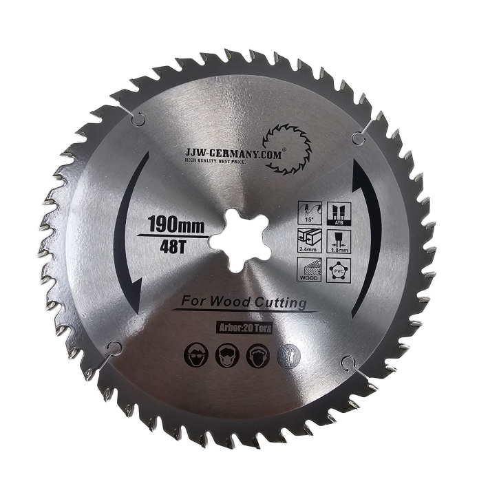 HM – Kreissägeblatt Hanna 190 x 2,6 x 20 TORX Z= 48 WZ für Festo Festool Precisio CS 50
