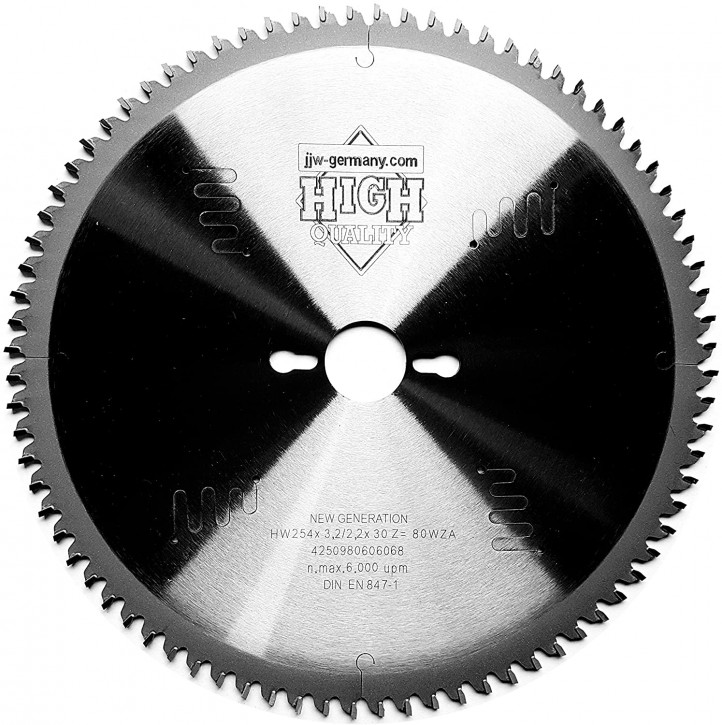 HM-Kreissägeblatt 254 x 2,8 x 30 mit 80 HM Zähnen Wechselzahn f. Metabo KGS 254 M und Metabo KGS 254 M plus