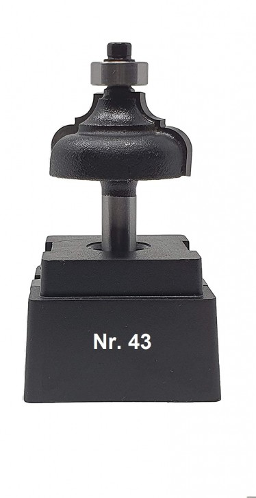 NR 43 / HM - Oberfräser Multiprofilfräser Z= 2 D= 35,0 mm Radius 6,0/6,0 mm, mit Kugellager Schaft 8,0 x 32mm
