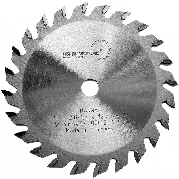 HM – Kreissägeblatt Hanna 125 x 12,7 Z= 24 WZ für Handkreissägen