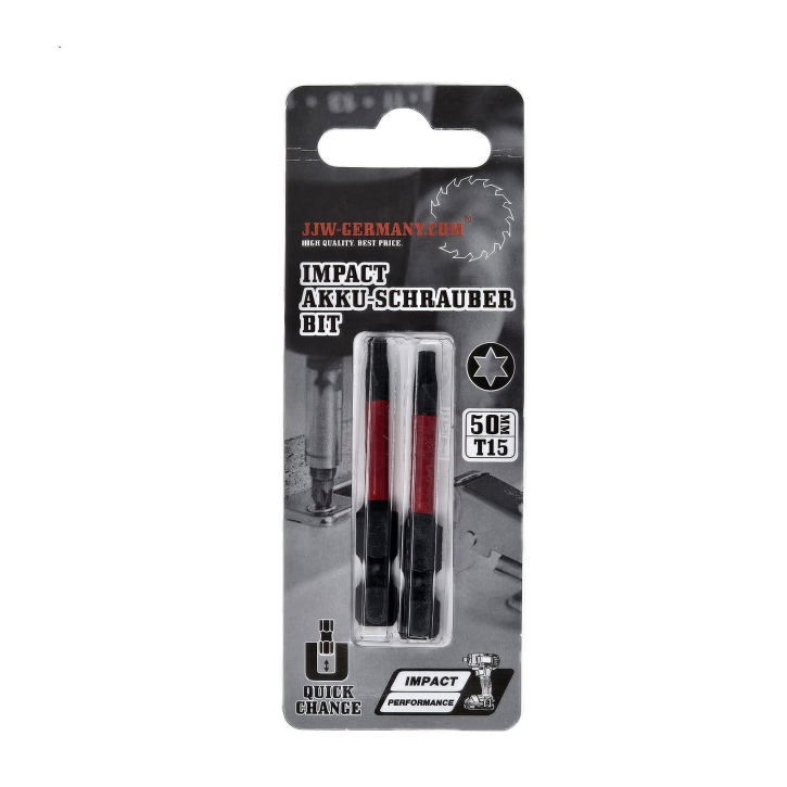 jjw-germany Impact Akkuschrauber Bits Torx T 15 x 50mm lang