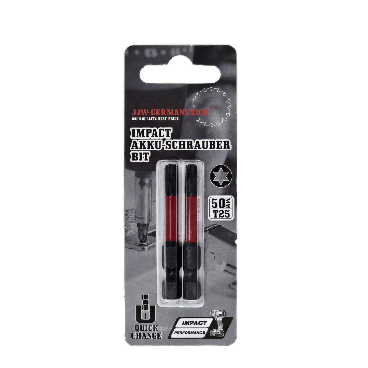 jjw-germany Impact Akkuschrauber Bits Torx T 25 x 50mm lang