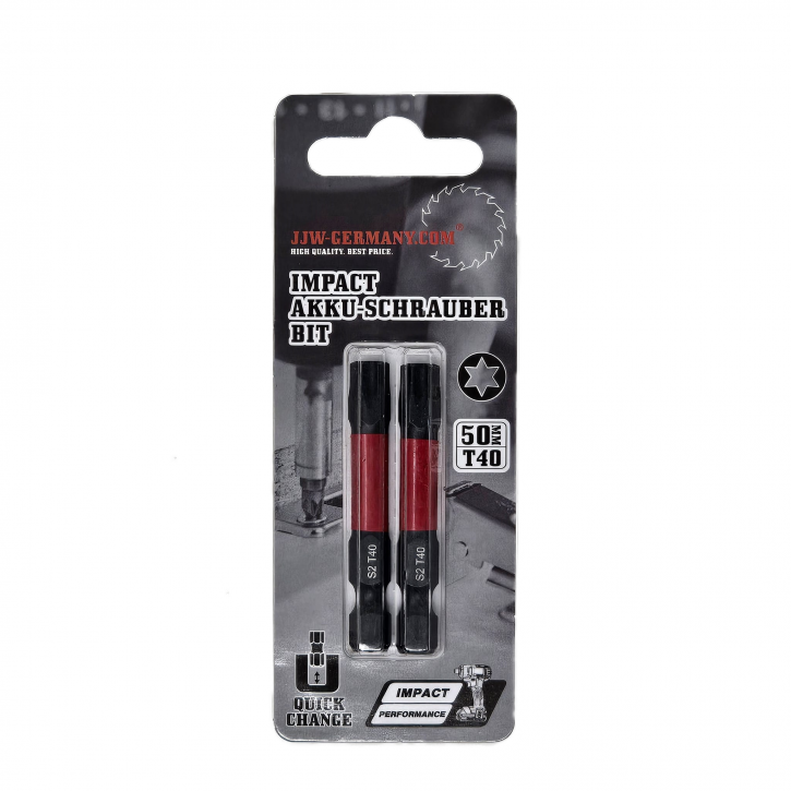 jjw-germany Impact Akkuschrauber Bits Torx T 40 x 50mm lang