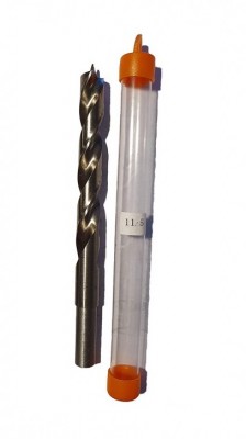 2 St. HSS-G Präzisions Holzbohrer Spiralbohrer (D= 11,5 mm) mit Zentrierspitze, Schaft 10 mm